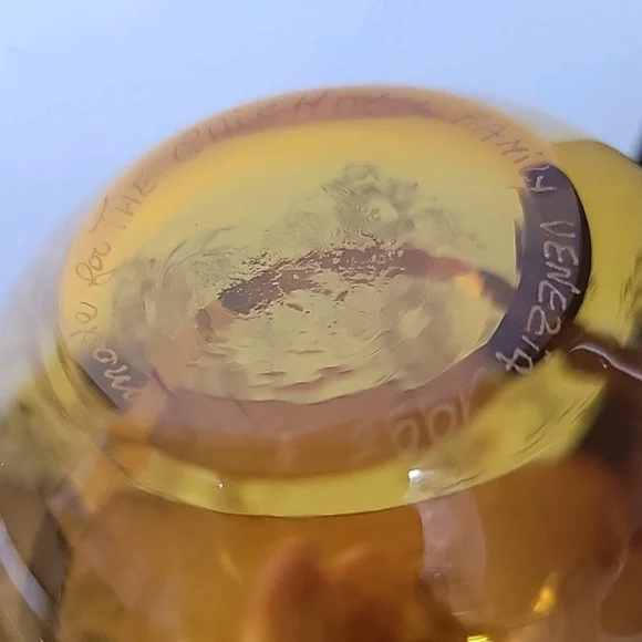 Murano Italy 24 Kt Gold Floral Glass Decanter & 6 Matching Glasses - Picture 4 of 16